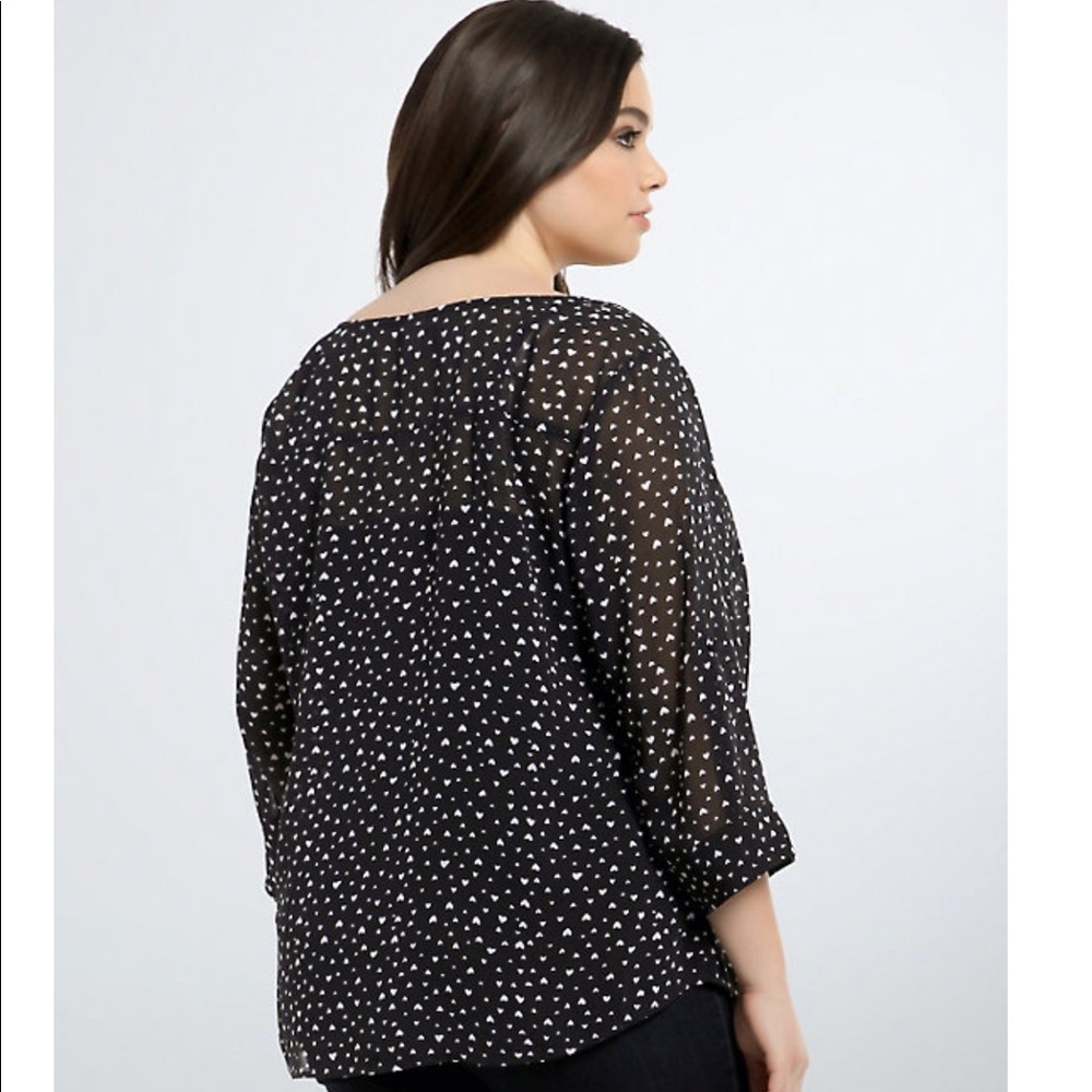 Chiffon Blouse with Hearts - Picture 2 of 9